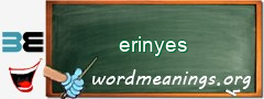 WordMeaning blackboard for erinyes